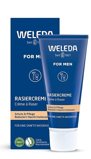 Weleda Crema da Barba 75 ml - Con Latte di Capra e Estratti Vegetali per una Rasatura Confortevole e Adatta a Pelli Sensibili