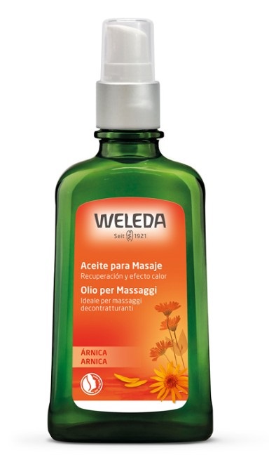 Weleda Olio per Massaggi all'Arnica 100ml - Ideale per Decontratturare e Rilassare i Muscoli