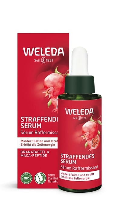 Weleda Siero Rassodante al Melograno e Peptidi di Maca 30 ml - Idratante e Antiossidante per Viso