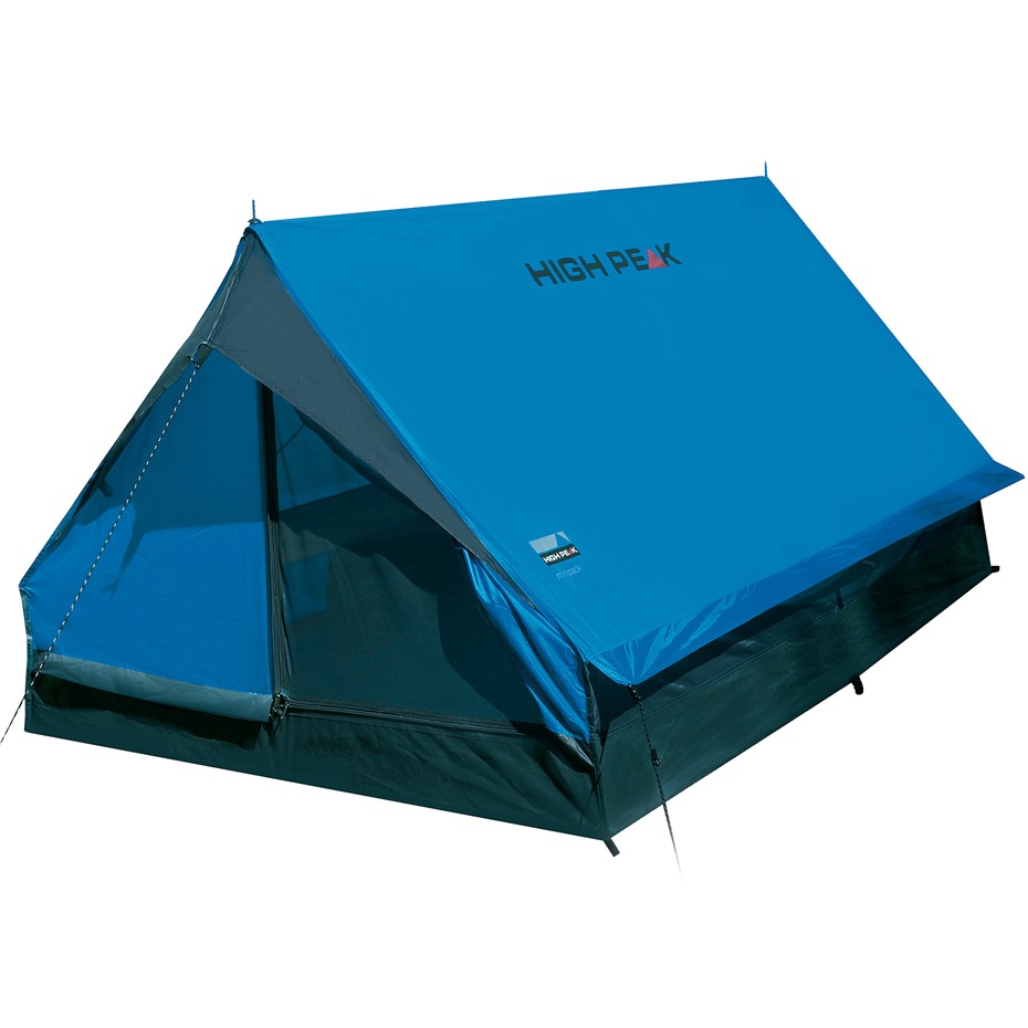High Peak Minipack Tenda Canadese 2 Persone Blu/Grigio, Leggera 1,6 kg, Impermeabile 1500 mm, Sistema di Ventilazione