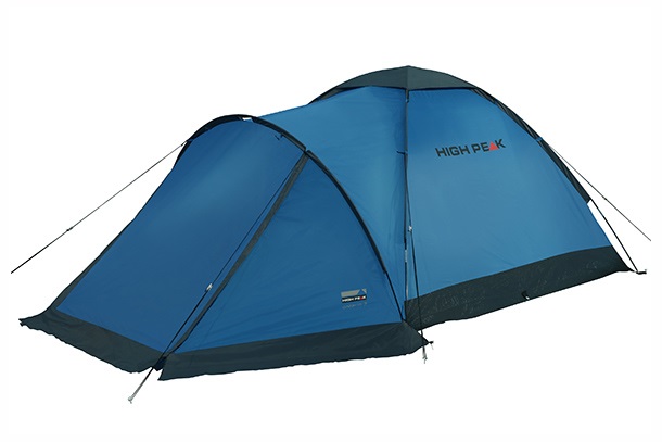 High Peak Ontario 3 - Tenda da Campeggio Igloo per 3 Persone, Blu/Grigio, Impermeabile 1500 mm, con Sistema di Ventilazione e Protezione Antizanzare