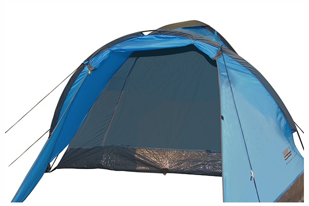 High Peak Ontario 3 - Tenda da Campeggio Igloo per 3 Persone, Blu/Grigio, Impermeabile 1500 mm, con Sistema di Ventilazione e Protezione Antizanzare