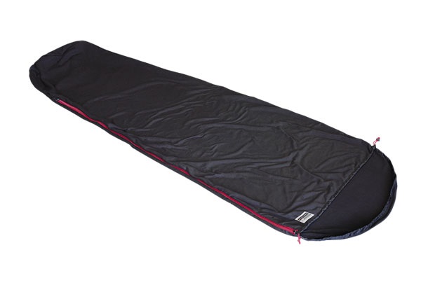 High Peak Nanuk Sacco a Pelo Nero - 220 x 80/50 cm, Leggero, Isolamento fino a 5 °C, Ideale per Viaggi
