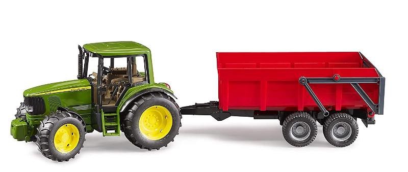 BRUDER Trattore John Deere 6920 con Rimorchio Ribaltabile - Scala 1:16 con Dettagli Realistici