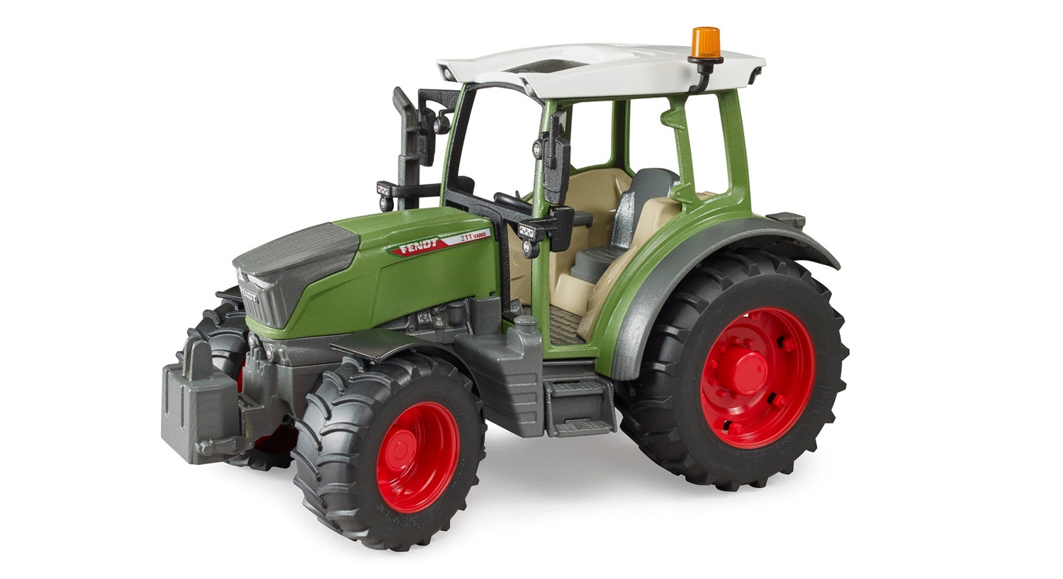 Bruder Fendt Vario 211 - Trattore Giocattolo con Gancio Anteriore e Posteriore, Peso Rimovibile e Assale Oscillante