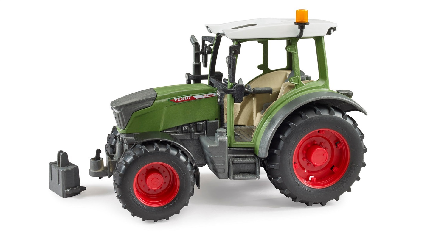 Bruder Fendt Vario 211 - Trattore Giocattolo con Gancio Anteriore e Posteriore, Peso Rimovibile e Assale Oscillante