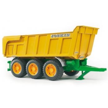 BRUDER Joskin 2212 Rimorchio Ribaltabile - Plastica Verde e Giallo, 457x181x208 mm, Fino a 24 Tonnellate