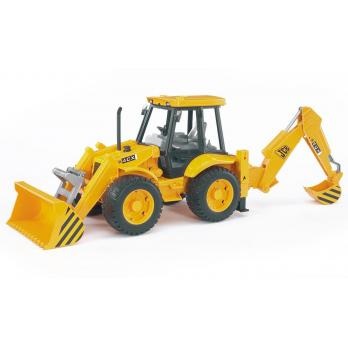 BRUDER JCB 4CX Escavatore Giocattolo in Scala 1:16 con Caricatore Frontale e Benna Funzionali