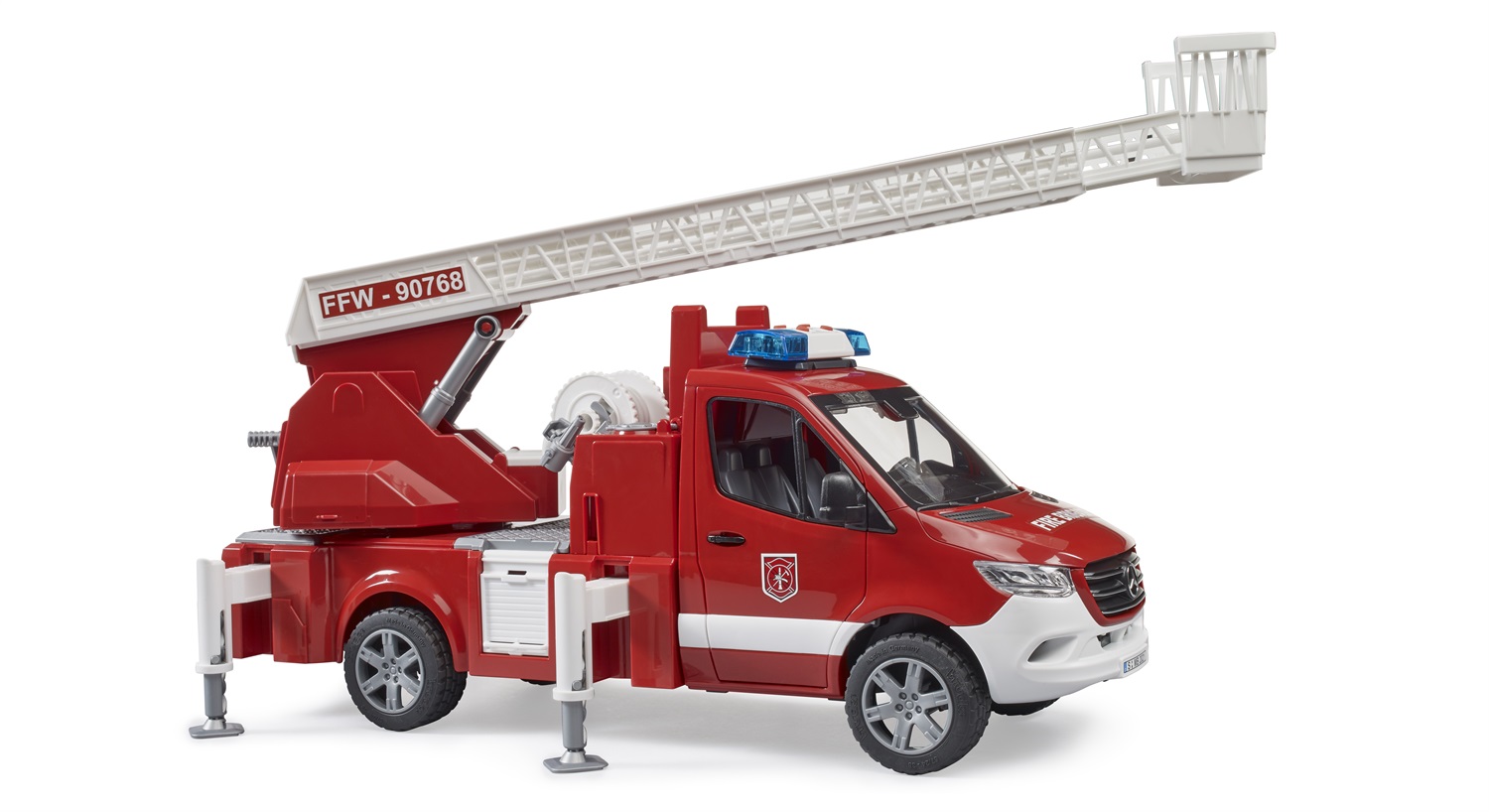 Bruder Mercedes Benz Sprinter Autopompa dei Pompieri - Veicolo Giocattolo per Mezzo di Primo Soccorso
