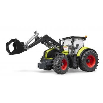 BRUDER Claas Axion 950 - Trattore con Benna e Caricatore Frontale, Scala 1/16, Cabina Trasparente
