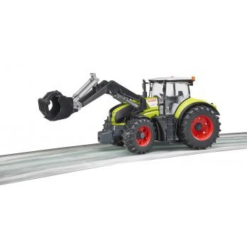 BRUDER Claas Axion 950 - Trattore con Benna e Caricatore Frontale, Scala 1/16, Cabina Trasparente