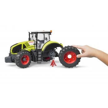 BRUDER Claas Axion 950 - Trattore con Benna e Caricatore Frontale, Scala 1/16, Cabina Trasparente