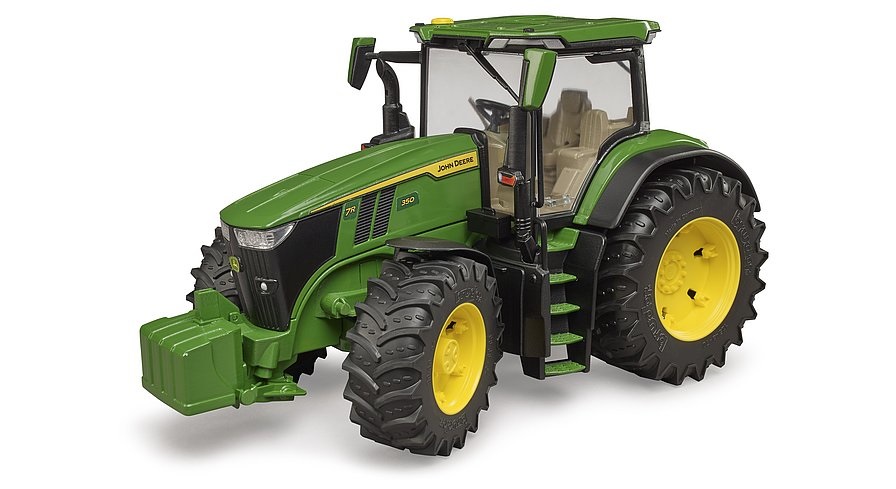 BRUDER John Deere 7R 350 Trattore Giocattolo 1:16 con Cofano Apribile e Porte Apribili