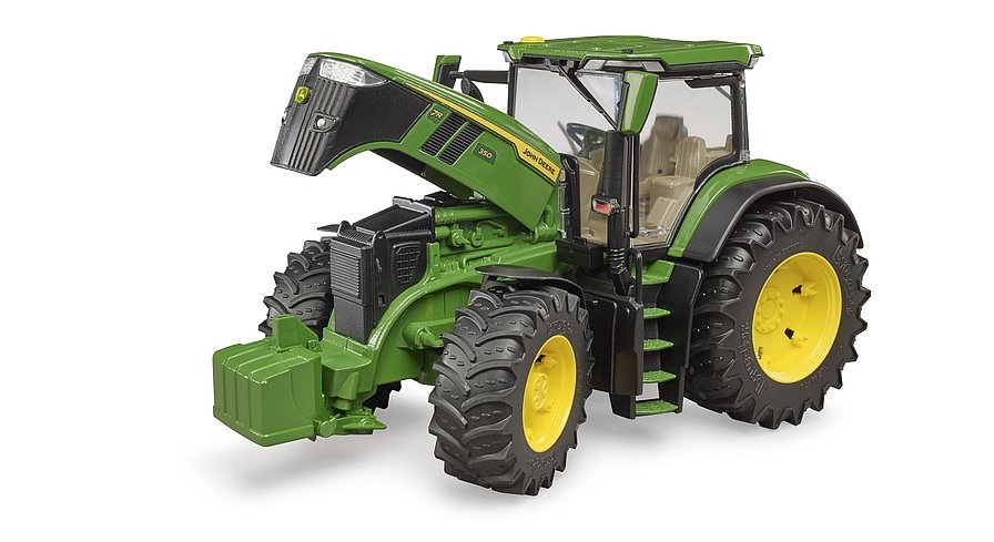 BRUDER John Deere 7R 350 Trattore Giocattolo 1:16 con Cofano Apribile e Porte Apribili