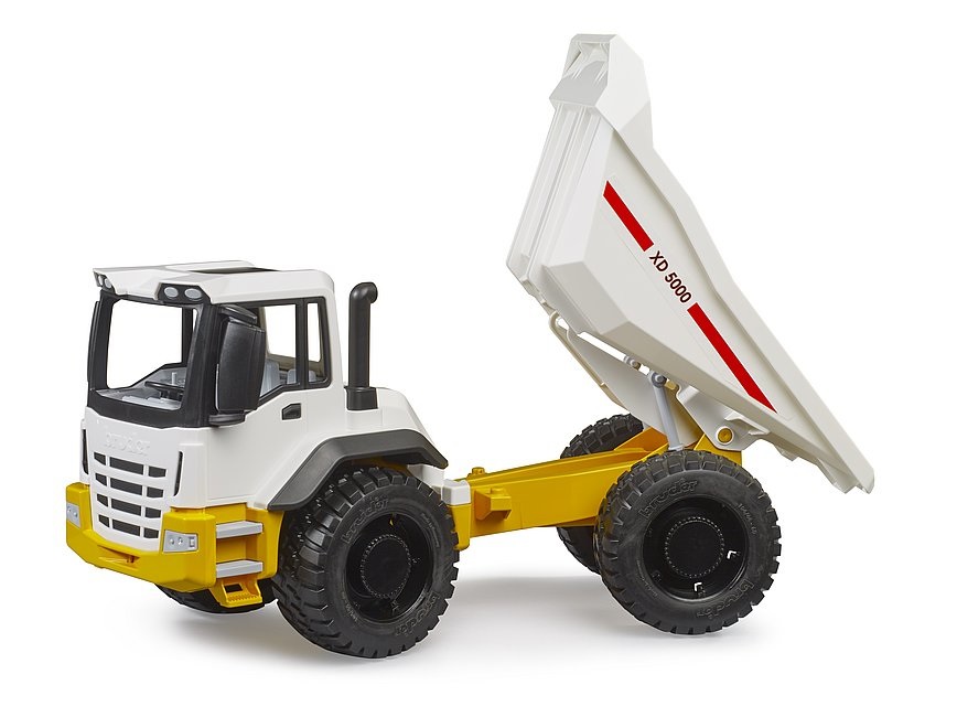 BRUDER Dumper 03420 con Cassone Ribaltabile - Giocattolo per Bambini dai 2 Anni, Cabina Dettagliata, Design Sofisticato