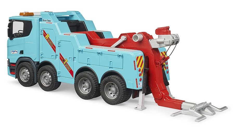 BRUDER Scania Super 560R Camion di soccorso stradale e traino con modulo luci e suoni - Scala 1:16