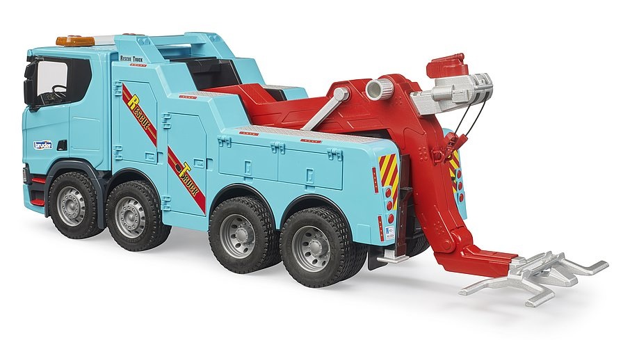 BRUDER Scania Super 560R Camion di soccorso stradale e traino con modulo luci e suoni - Scala 1:16