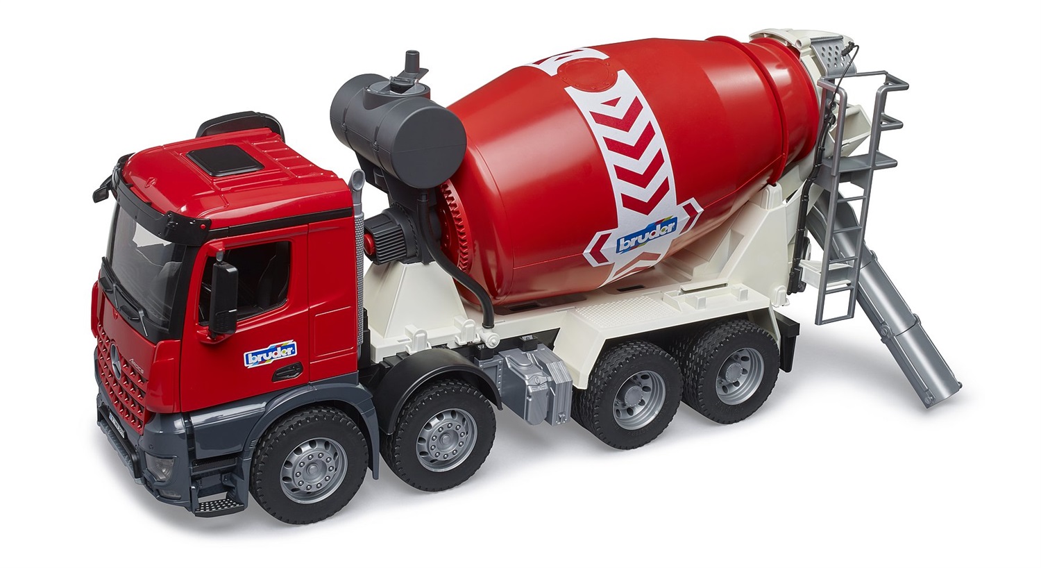 BRUDER MB Arocs Camion Betoniera con Tamburo Miscelatore Girevole - Giocattolo Scala 1:16 per Bambini dai 4 Anni