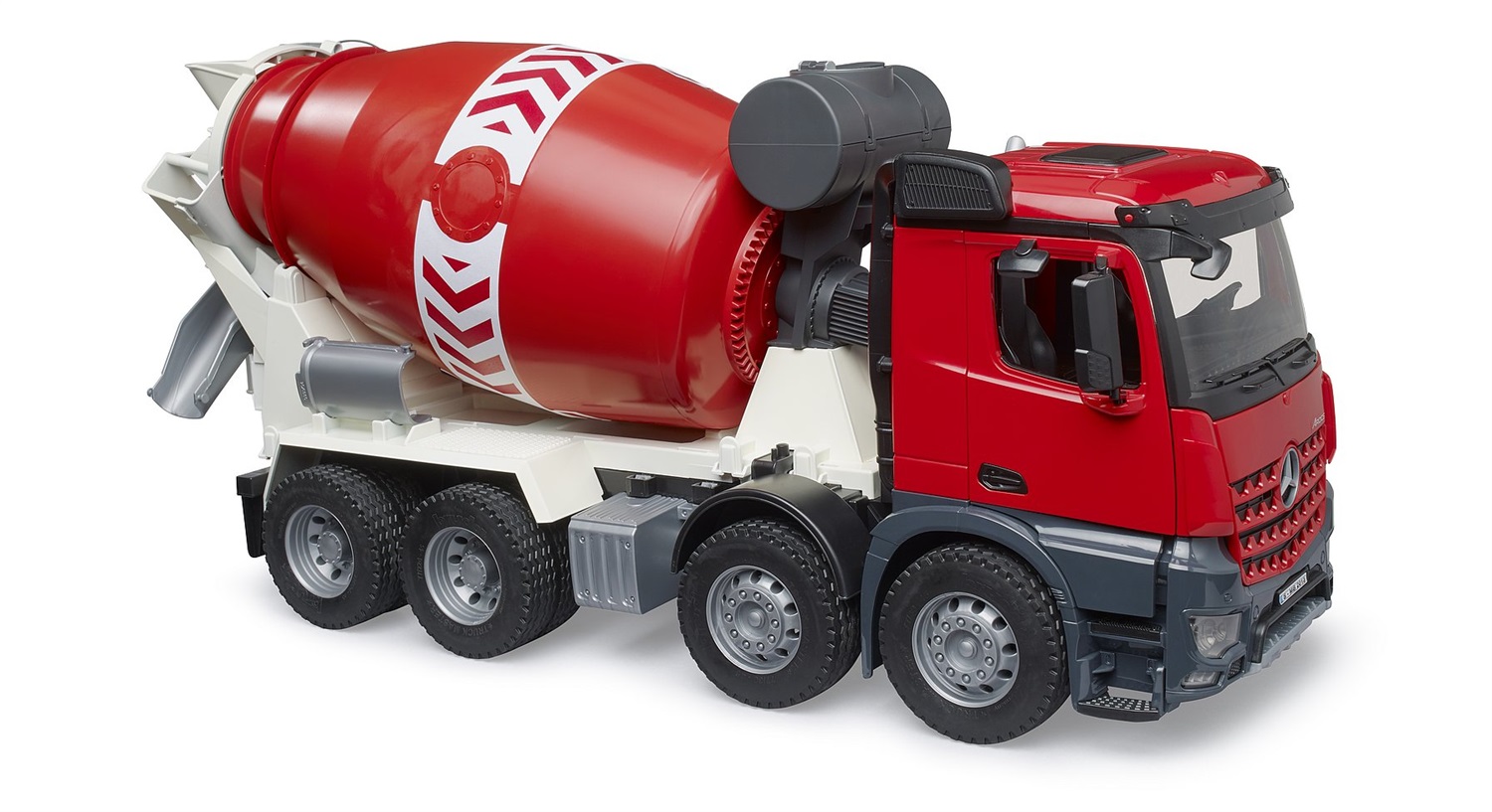 BRUDER MB Arocs Camion Betoniera con Tamburo Miscelatore Girevole - Giocattolo Scala 1:16 per Bambini dai 4 Anni