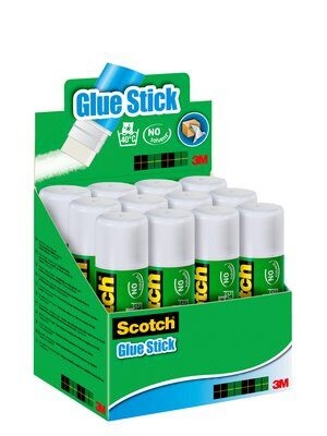 Scotch Colla Stick Bianca Permanente 40 g - Senza Solventi, Lavabile con Acqua, Ideale per Carta e Cartone