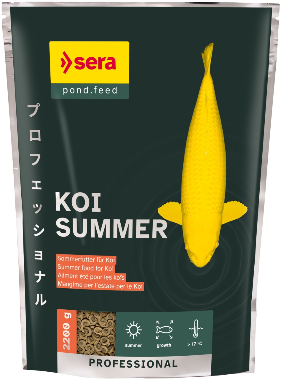 Sera Koi Professional Summer - Mangime per Koi 2,2 kg - Pellet Galleggianti per Temperature Superiori a 17 °C con Nutrienti Bilanciati