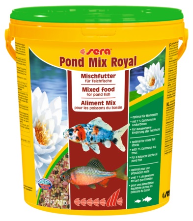 Sera Pond Mix Royal Nature - Mangime Completo in Scaglie e Granuli per Laghetti, 21 L (3,5 Kg)
