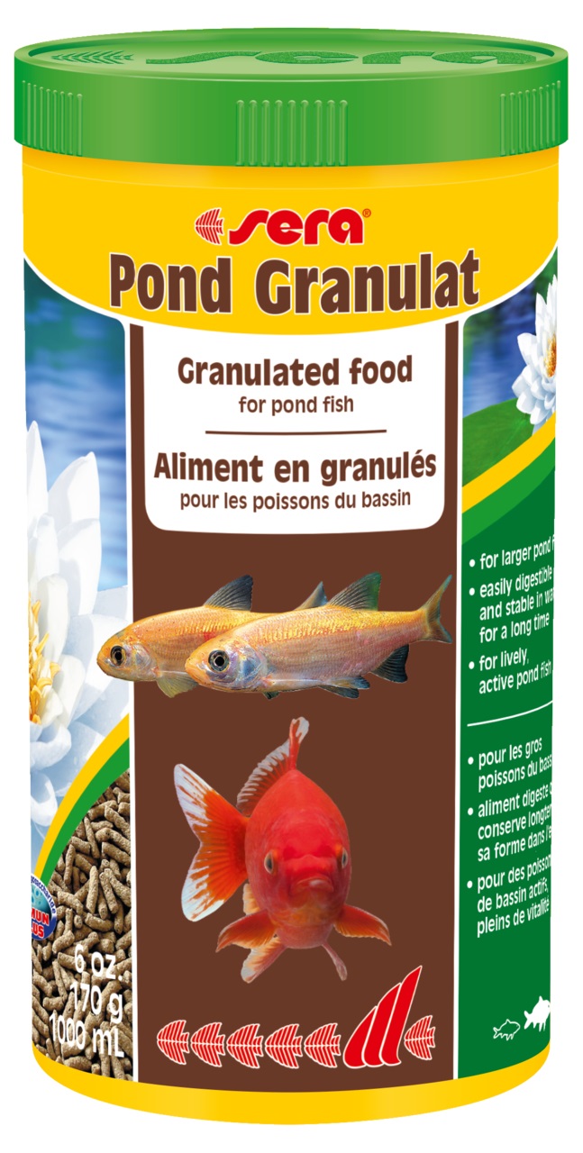 Sera Pond Granulat Nature - Mangime Granulare Completo per Pesci Grandi da Laghetto - 1000 ml