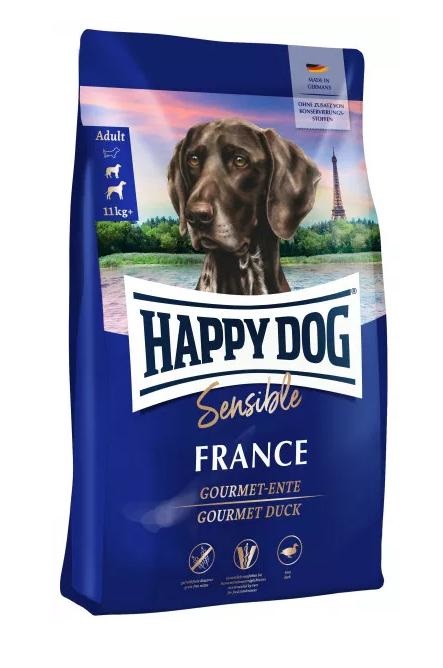 Happy Dog Supreme Sensible Francia 11 kg - Alimento secco per cani adulti con 23% di proteine di anatra
