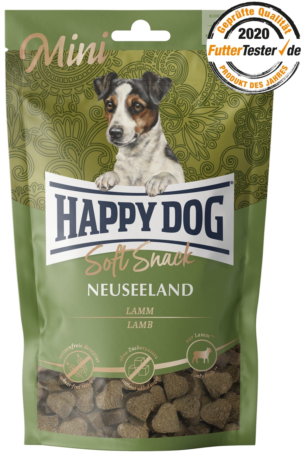 Happy Dog SoftSnack Mini Adulto 100 g - Snack Morbido per Cani < 10 kg, Senza Grano e Zuccheri Aggiunti