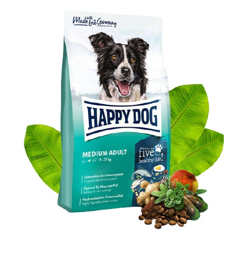 Happy Dog Supreme Fit & Vital Medium Adult - 12 kg Crocchette per Cani con Pollo, Salmone e Agnello