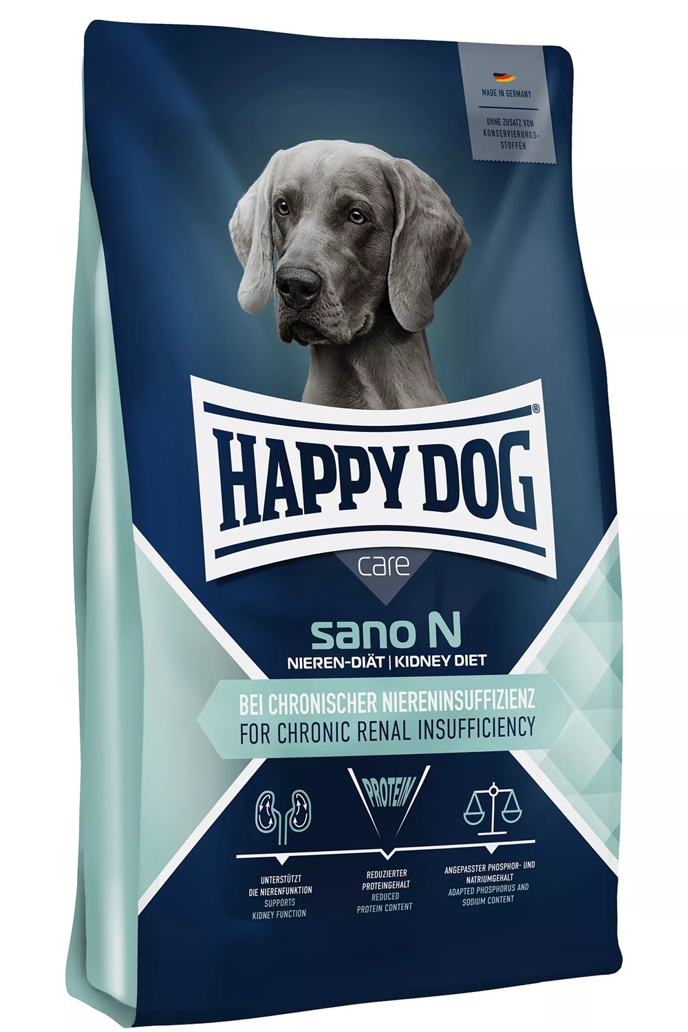 Happy Dog Supreme Care Sano N - Cibo secco per cani 7,5 kg, supporto renale, ridotto contenuto proteico, facilmente digeribile