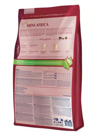 Happy Dog Sensible Mini Africa Crocchette per Cane - 4 kg, Senza Cereali, Piccole Crocchette per Cani con Digestione Sensibile, Proteina di Struzzo