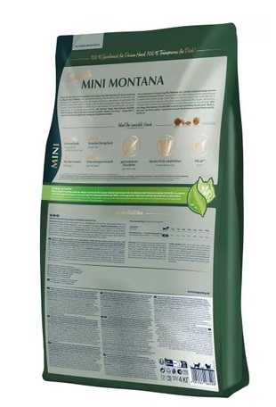 Happy Dog Sensible Mini Montana 4 kg - Crocchette Mini per Cani Adulti, Senza Cereali, con Proteine dal Cavallo
