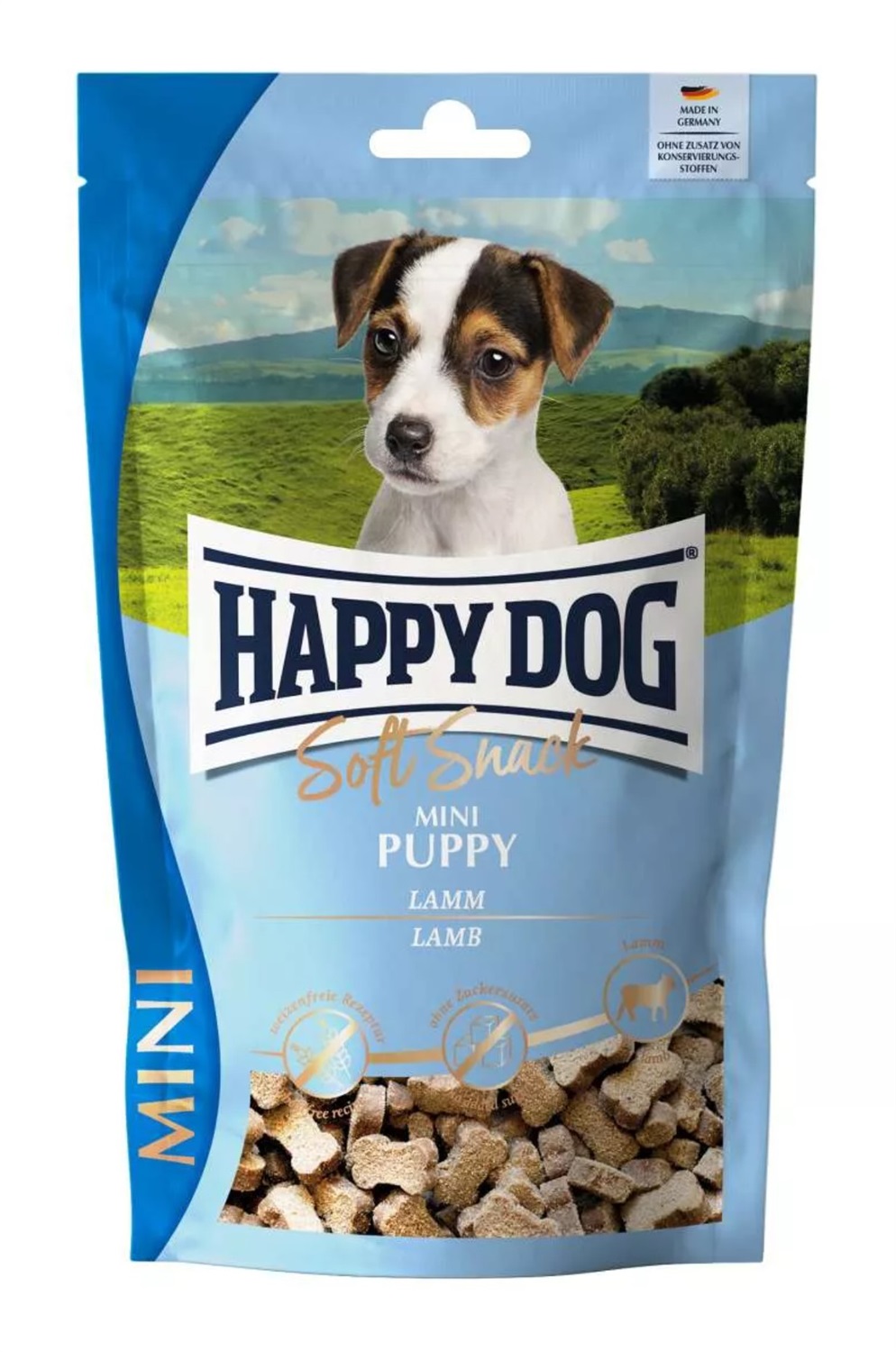 Happy Dog SoftSnack Mini Puppy - Snack per Cane con Agnello e Riso, 100 g, Formula Senza Grano, Senza Zuccheri Aggiunti, Ideale per Cuccioli di Taglia Piccola