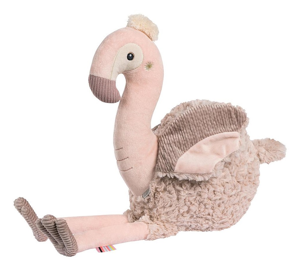 Fehn Fenicottero XL in Peluche - Compagno di Gioco Morbido per Neonati e Bambini