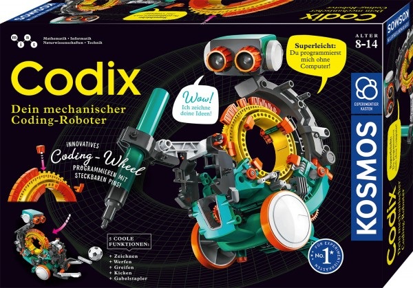 Kosmos Codix - Giocattolo robot per imparare a programmare, 29 x 42.6 x 8 cm, per bambini 8-12 anni