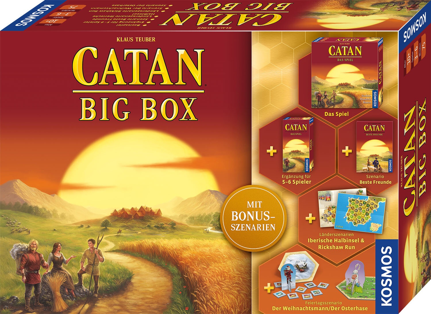 Kosmos Catan - Big Box: Gioco da Tavolo Strategia per Fino a 6 Giocatori, 75 min, a Partire dai 10 Anni