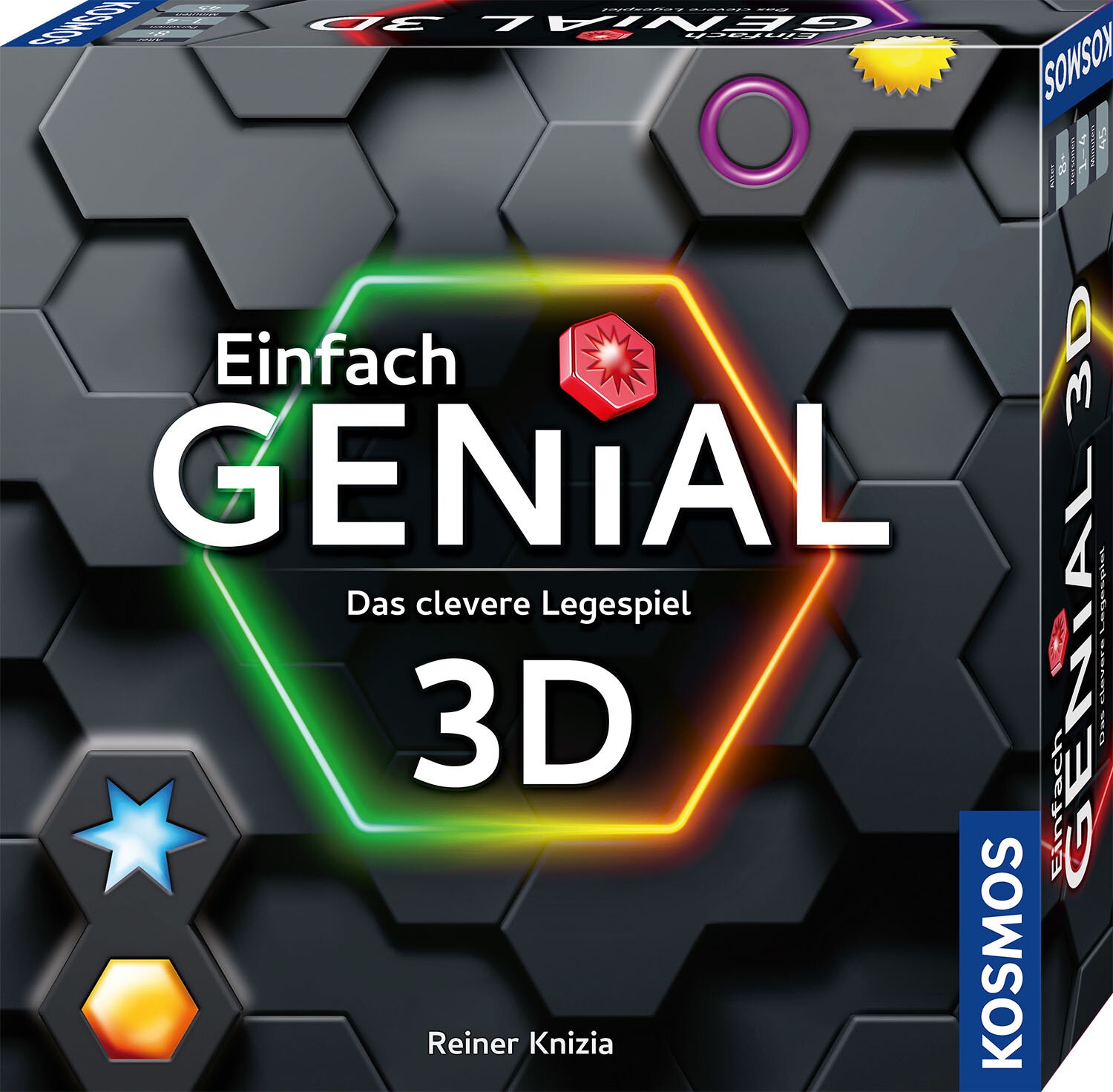 Kosmos Einfach Genial 3D - Gioco da Tavolo di Strategia per Famiglie, 45 min, con Mattoncini Impilabili