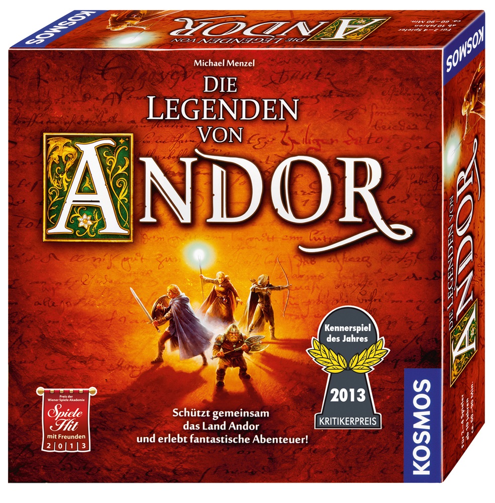 Kosmos Le Leggende di Andor - Gioco da Tavolo di Ruolo e Avventura per 2-4 Giocatori - Kennerspiel 2013