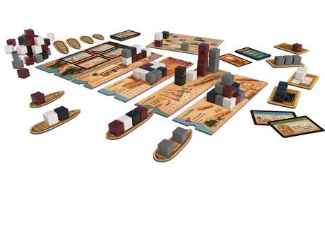 Kosmos Imhotep - Gioco da Tavolo Strategico per 2-4 Giocatori, Età 10 , Costruzione di Monumenti nell'Antico Egitto