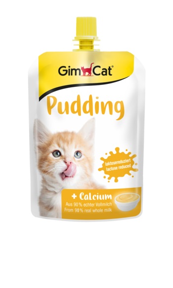 GimCat Pudding Classic per Gatti - Snack Liquido 150 g con Ridotto Contenuto di Lattosio