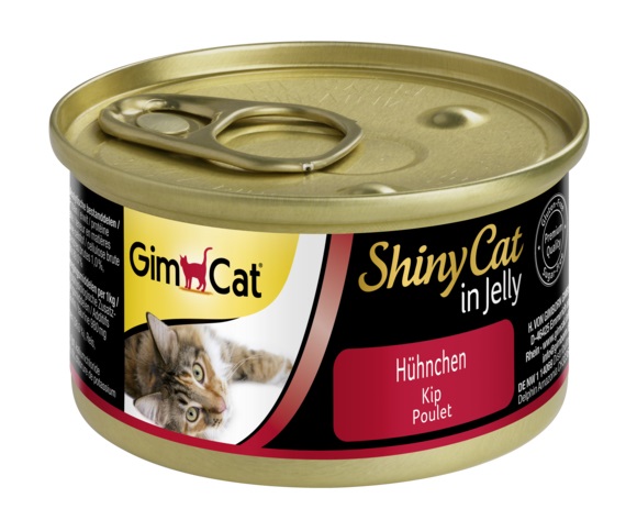 Gimcat ShinyCat Jelly Cibo Umido per Gatti - Pollo - 70 g - Ricco di Proteine con Taurina e Vitamina E
