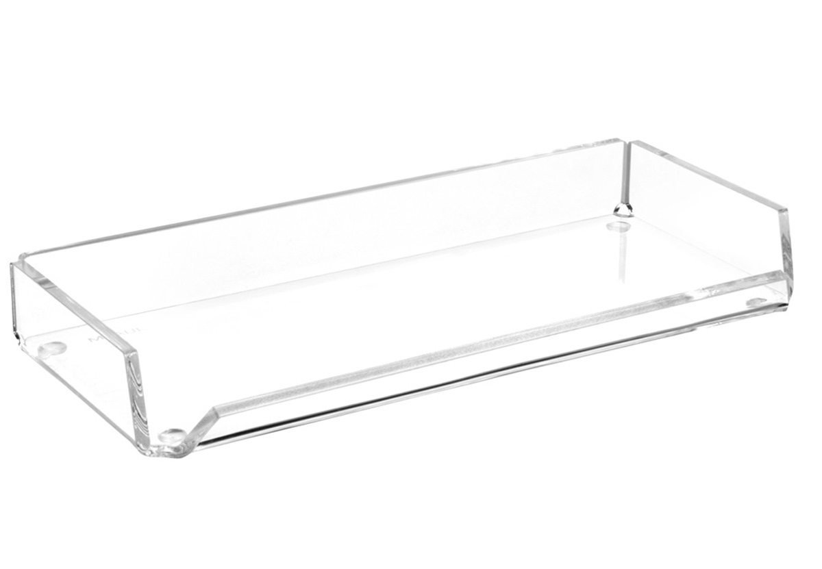 MAUL Portapenne a Vaschetta Acrilico Trasparente 22x10x3 cm - Design Elegante con Piedini Stabili