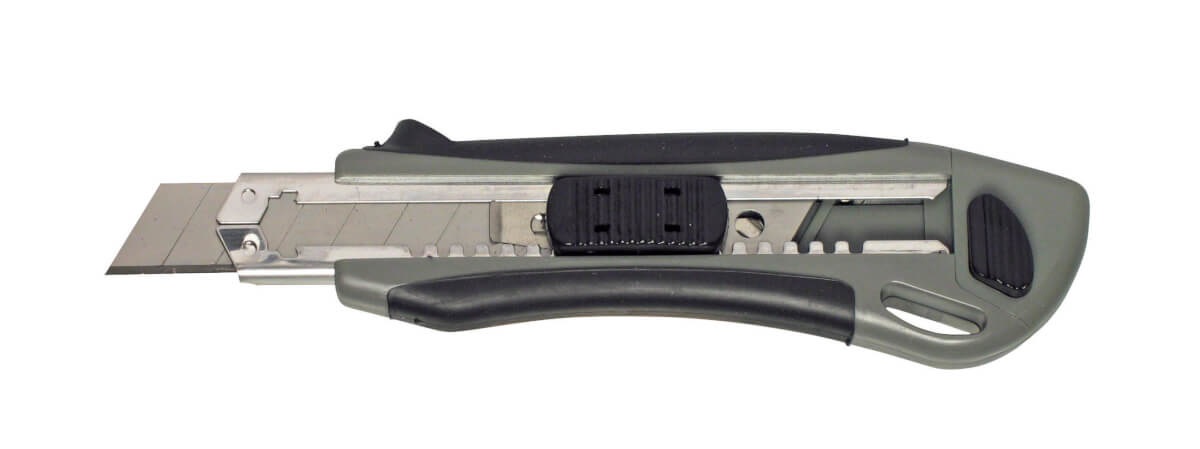 MAUL Cutter Profi 18 mm con 2 lame di ricambio e impugnatura Softgrip - Confezione da 12 pz