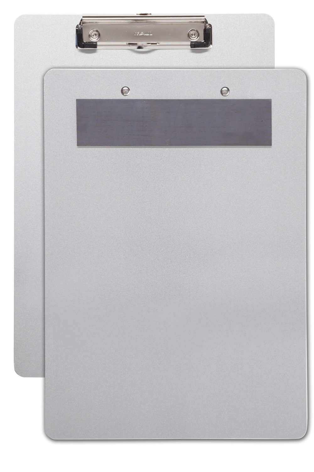 MAUL Portablocco da Scrittura A4 Verticale in Alluminio Anodizzato con Banda Magnetica e Apertura 8 mm
