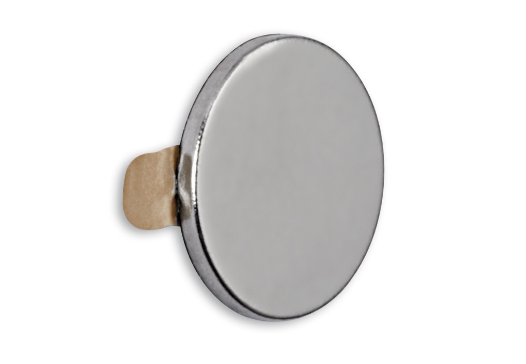 MAUL 6167196 Magnete Al Neodimio Autoadesivo Ø 10 mm - Confezione da 100 pz, Forza di Attrazione 0,5 kg