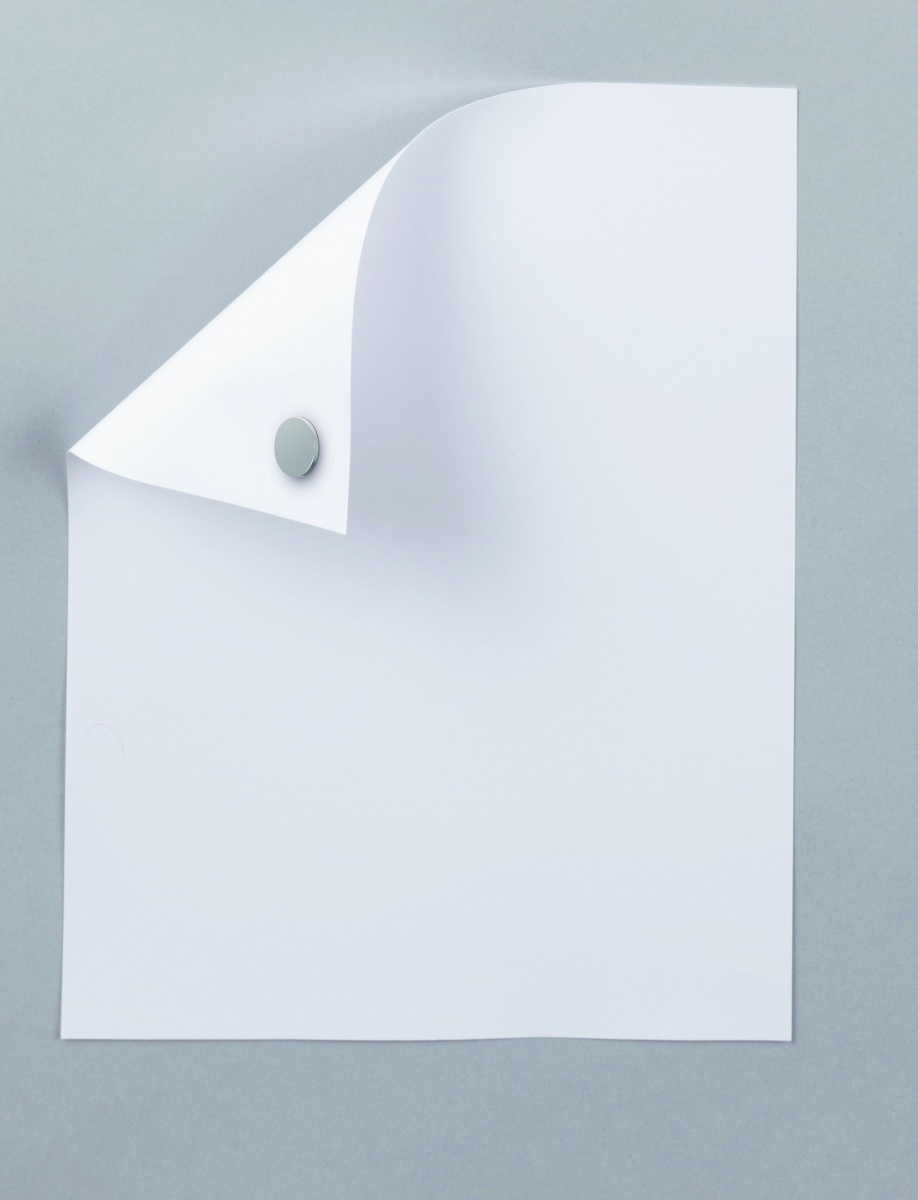 MAUL 6167196 Magnete Al Neodimio Autoadesivo Ø 10 mm - Confezione da 100 pz, Forza di Attrazione 0,5 kg