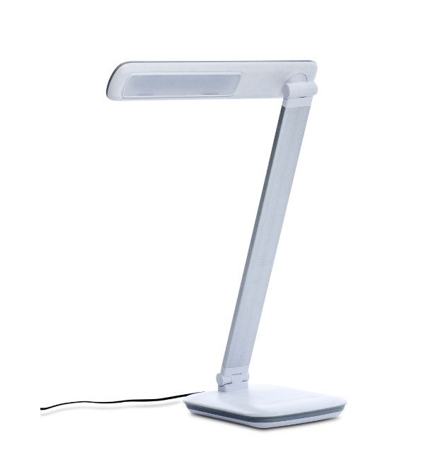 MAUL Lampada da Tavolo LED MAULjazzy Dimmerabile Bianco/Argento 8W 716Lm 4000K con Presa USB