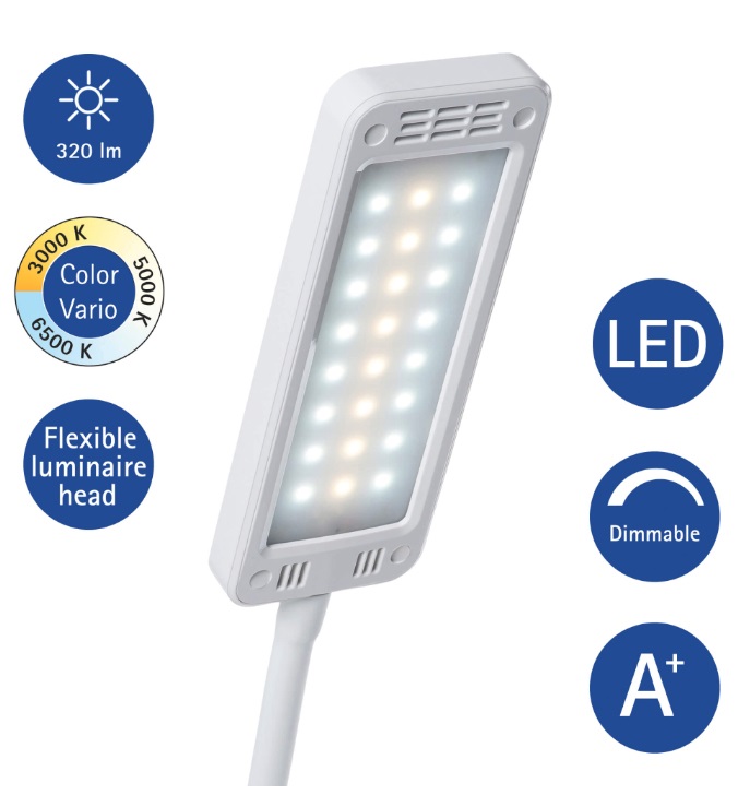 MAUL MAULpearly Lampada da Tavolo LED Dimmerabile Bianco, 5 W, 616 lm, 1360 Lux