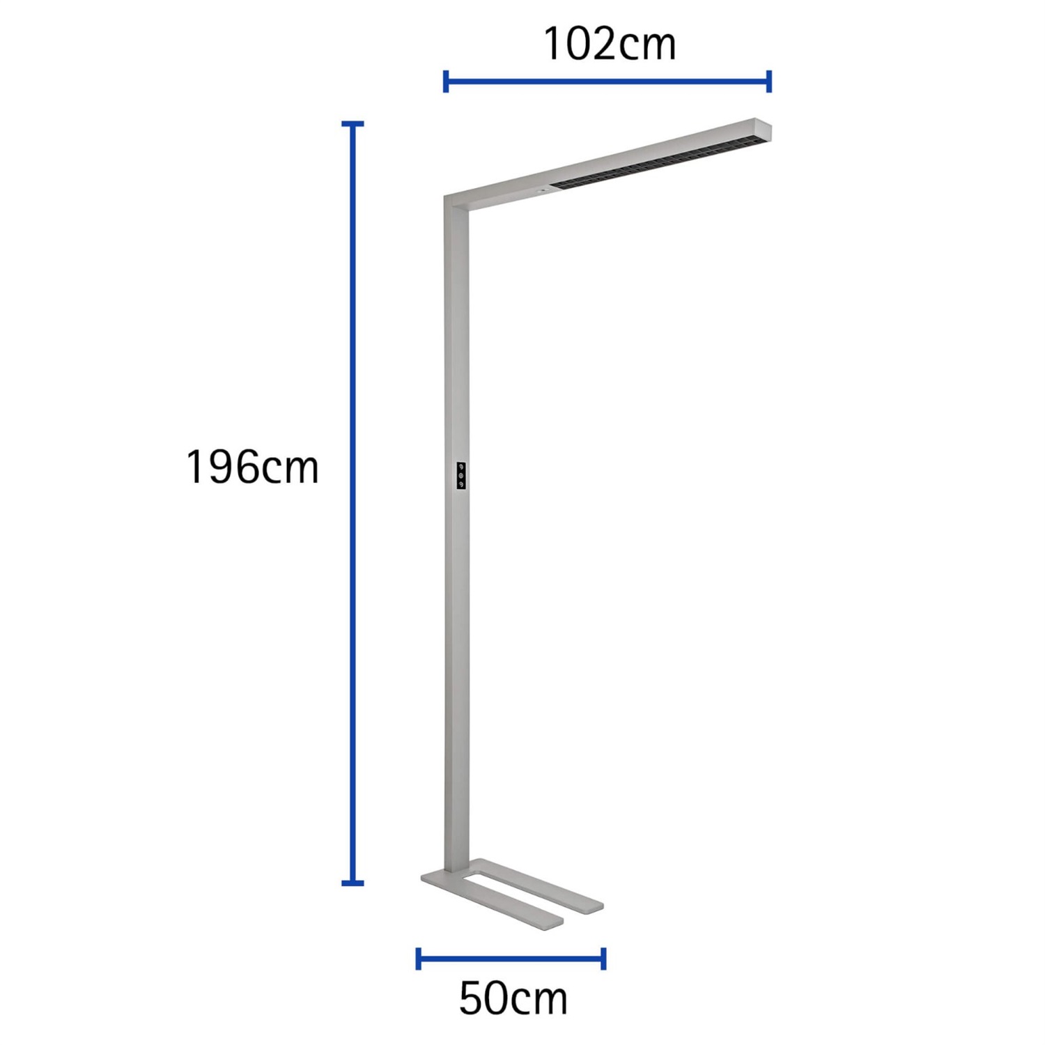 MAUL Lampada da Tavolo a LED MAULsirius Colour Vario, Dimmerabile, Alluminio Brillante RAL 9006, Temperatura di Colore 3000 - 5700 K